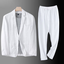 Herren Leinenanzug Casual Fit – Leichter Anzug für Hochzeiten, Sommerveranstaltungen & Smart-Casual-Looks in Weiß