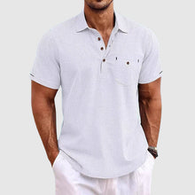 Herren Slim-Fit Sommer Poloshirt in Weiß