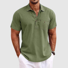 Herren Slim-Fit Sommer Poloshirt in Grün