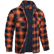 Holzfäller Jacke Herren | Warm gefüttert für kalte Tage in Orange