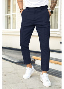 Hose Herren | Knöchellang & Zeitlos Elegant in Blau
