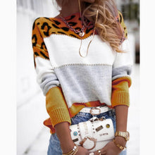 Lea | Leopardenpullover für Damen in Gelb