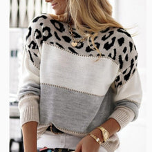 Lea | Leopardenpullover für Damen in Grau