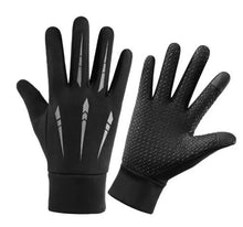 Warme Winterhandschuhe für Herren | Touchscreen-kompatibel, winddicht und wasserdicht in Graue Streifen