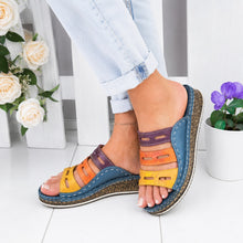 Christina - Farbenfrohe Freizeitsandalen in Blau