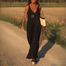 Rylie │ Bequemes langes Kleid in Schwarz