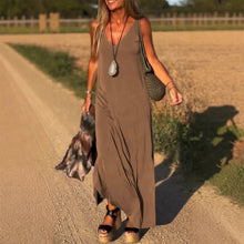 Rylie │ Bequemes langes Kleid in Braun