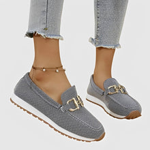 Elle - Bequeme Loafer mit Schnalle in Grau