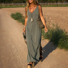 Rylie │ Bequemes langes Kleid in Grün