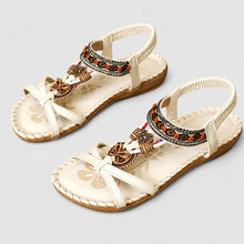 Eleanor - Elegante flache Sandalen mit glitzernden Details in Weiß