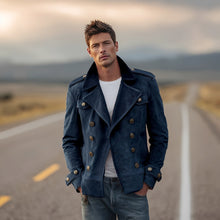 Marv - Stilvolle Zweireiher-Jacke in Blau