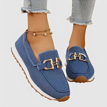 Elle - Bequeme Loafer mit Schnalle in Blau