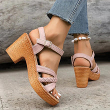 Ffion - Modische, solide Sandalen in Rosa