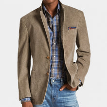 Marco - Einreihiger Retro-Blazer in Khaki