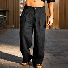 Brandon - Weite Hose mit luftigem Bein in Schwarz
