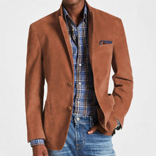 Marco - Einreihiger Retro-Blazer in Braun