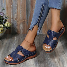 Elouise - Komfortable Sandalen mit anpassbaren Riemen in Dunkelblau