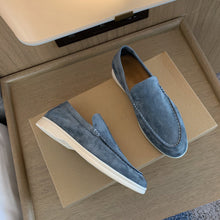 Brigitte – Lässige Vintage-Loafer für Herren in Hellblau