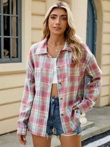 Jacke Damen | Kariert & Lässig im Casual-Look in Rosa