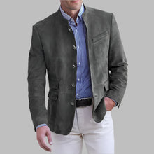 Jacke Herren | Stehkragen & Zeitlos-Elegant in Grau