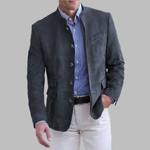 Jacke Herren | Stehkragen & Zeitlos-Elegant in Dunkelblau