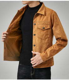 Jeans Jacke Herren | Lässig & Robust mit Brusttaschen in Braun