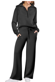 Jogging Outfit Damen | Zweiteiler & Bequem in Schwarz