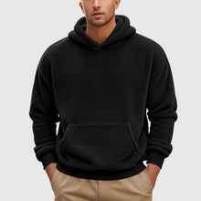 Kapuzenjacke Herren | Kuschelig Warm & Lässig Bequem in Schwarz