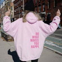 Kapuzenpullover Damen | Kapuze & Rückenprint in Rosa