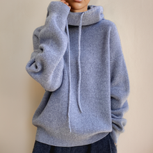 Kapuzenpullover Damen | Oversize & Kordelzug in Grau