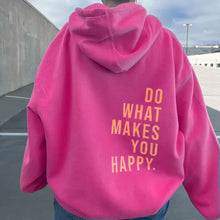Kapuzenpullover Damen | Statement-Print & Oversized in Rosa