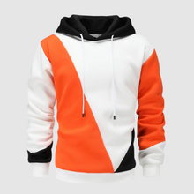 Kapuzenpullover Herren | Colourblock & Kordelzug in Weiß