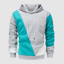 Kapuzenpullover Herren | Colourblock & Kordelzug in Grau