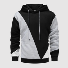 Kapuzenpullover Herren | Colourblock & Kordelzug in Schwarz