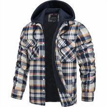 Kapuzenpullover Herren | Kapuze & Karo-Muster in Gelb