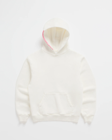 Kapuzenpullover Herren | Kontrastnaht & Kängurutasche in Weiß