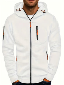 Kapuzenpullover Herren | Sportlich Modern & Angenehm Warm in Weiß