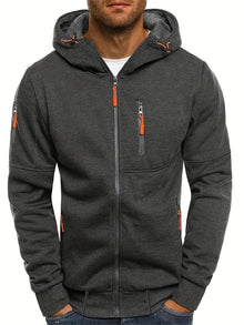 Kapuzenpullover Herren | Sportlich Modern & Angenehm Warm in Dunkelgrau