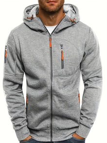 Kapuzenpullover Herren | Sportlich Modern & Angenehm Warm in Grau