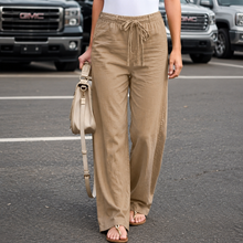 Loraine | Trendige Hose mit weitem Bein in Hellbraun
