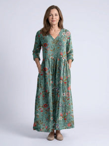 Meriana – Prämie Maxi Kleid Mit Blumenmuster in Grün