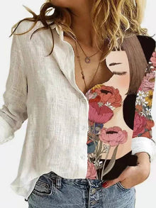 Langarm Bluse Damen | Kunstvoll & Vielseitig in Hellrosa