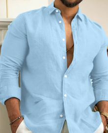 Langarm Polo Herren | Schlichtes Design & Elegant-Lässig in Blau