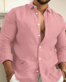 Langarm Polo Herren | Schlichtes Design & Elegant-Lässig in Rosa