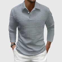 Langarm Poloshirt Herren | Elegant & Vielseitig in Grau