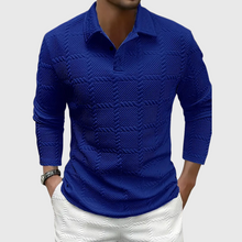 Langarm Poloshirt Herren | Elegant & Vielseitig in Blau