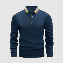 Langarm Poloshirt Herren | Klassisch & Kombinierbar in Blau