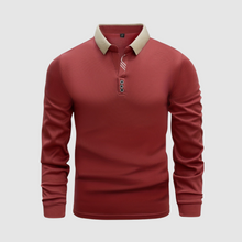 Langarm Poloshirt Herren | Klassisch & Kombinierbar in Rot