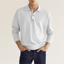 Langarm Poloshirt Herren | Klassischer Kragen & Bequem in Weiß