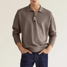 Langarm Poloshirt Herren | Klassischer Kragen & Bequem in Braun